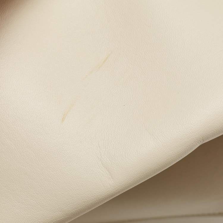 Pre Owned Stella McCartney Off White Faux Perforated Logo Tote