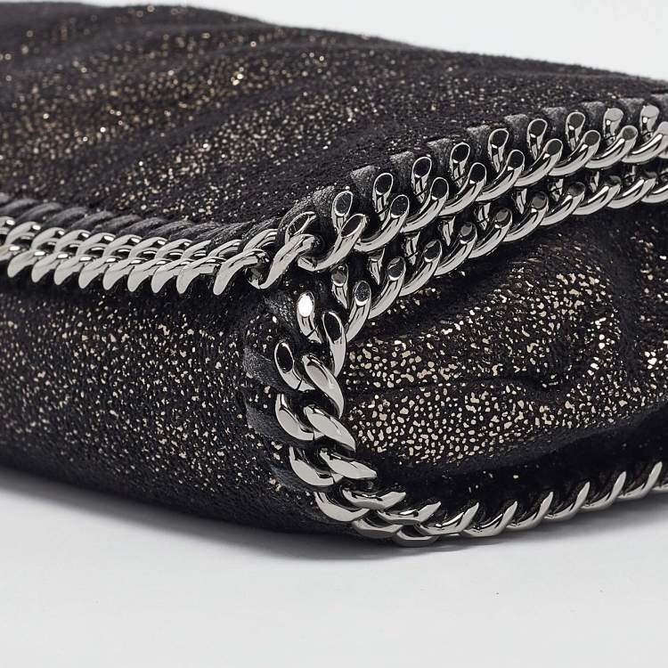 Pre Owned Stella McCartney Metallic Faux Leather Falabella Crossbody Bag