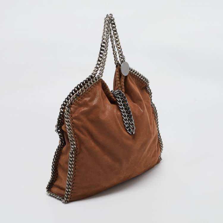 Pre Owned Stella McCartney Brown Faux Suede Small Falabella Tote