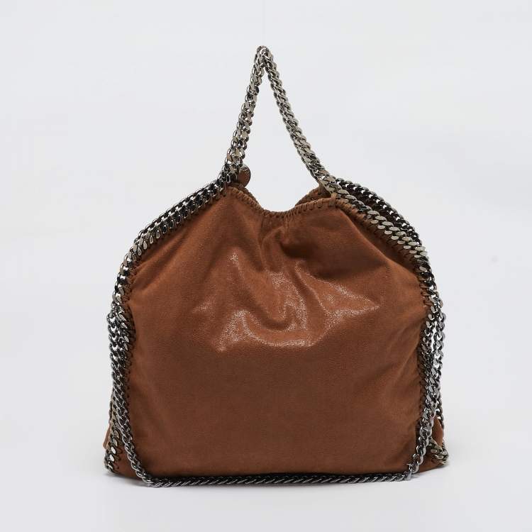 Pre Owned Stella McCartney Brown Faux Suede Small Falabella Tote