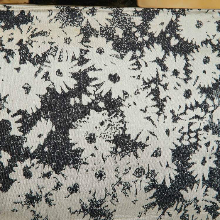 Pre Owned Stella McCartney Grey Canvas Floral Printed Oversized Daisy Clutch