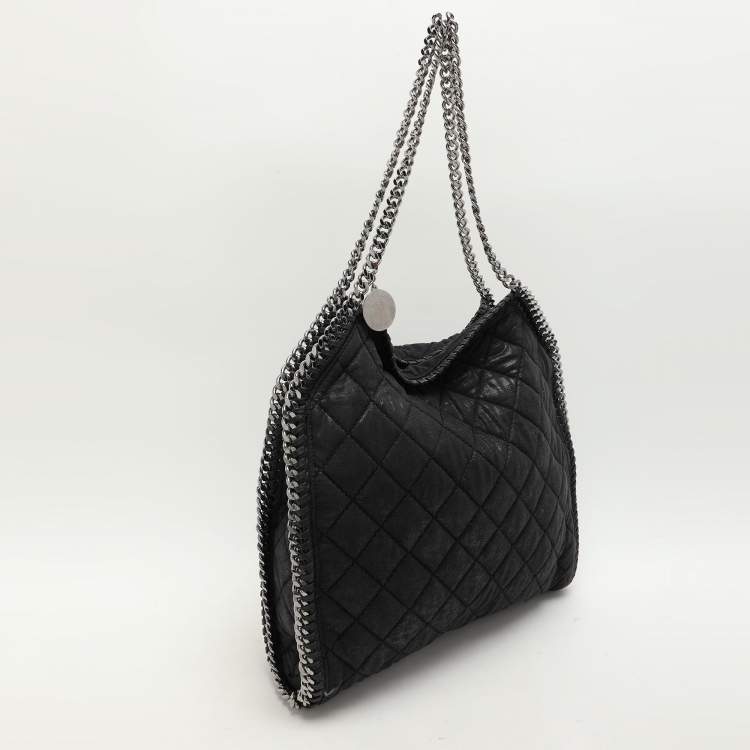Pre Owned Stella McCartney Black Fabric Small Falabella Tote