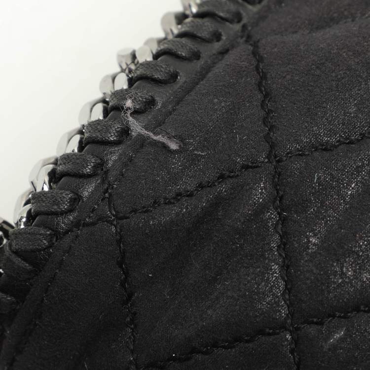Pre Owned Stella McCartney Black Fabric Small Falabella Tote