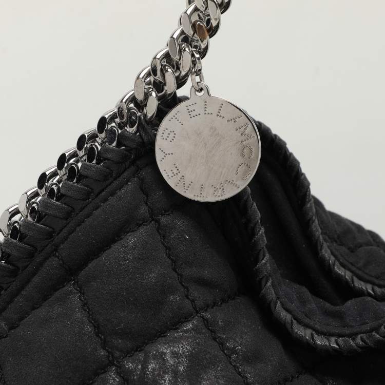 Pre Owned Stella McCartney Black Fabric Small Falabella Tote