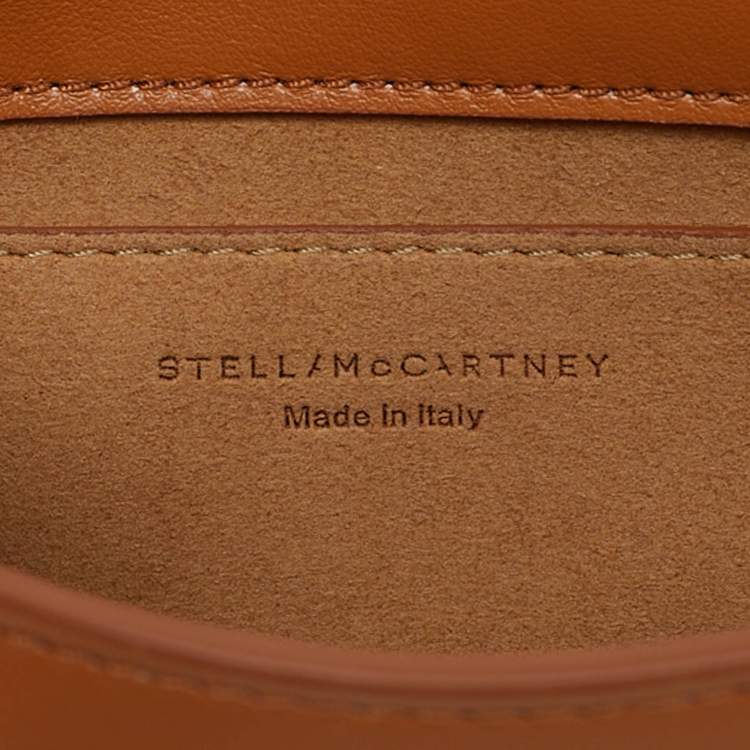 Pre Owned Stella McCartney Tan Faux Leather Small Frayme Shoulder Bag