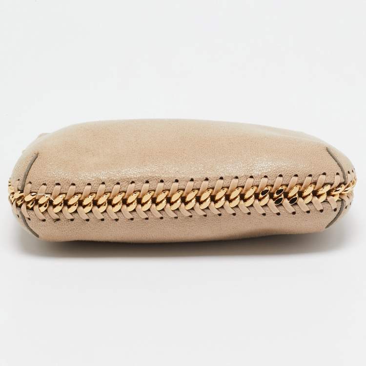 Pre Owned Stella McCartney Beige Faux Suede Mini Falabella Shoulder Bag