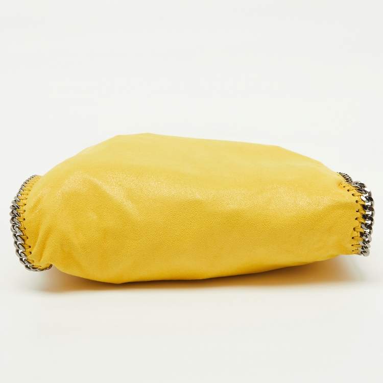 Pre Owned Stella McCartney Yellow Faux Suede Small Falabella Tote
