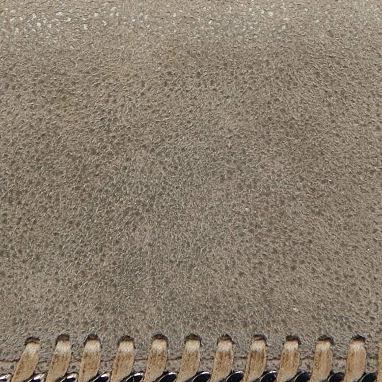 Pre Owned Stella McCartney Grey Faux Suede Falabella Trifold Wallet