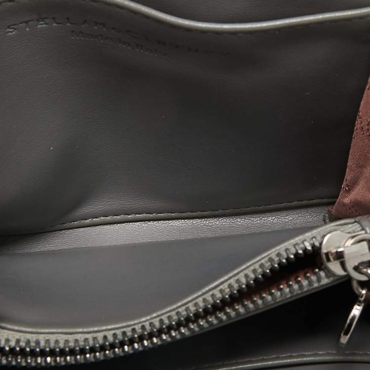 Pre Owned Stella McCartney Grey Faux Suede Falabella Trifold Wallet