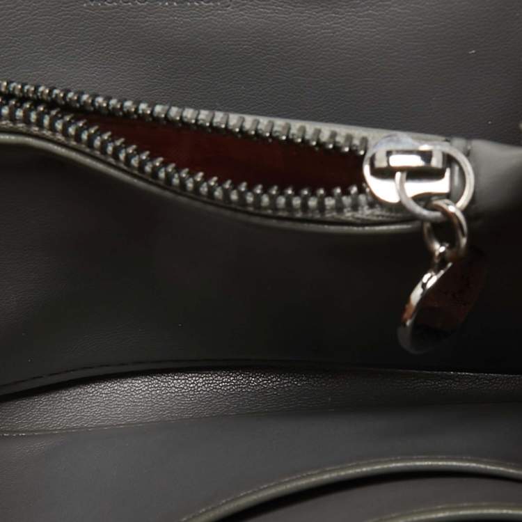 Pre Owned Stella McCartney Grey Faux Suede Falabella Trifold Wallet