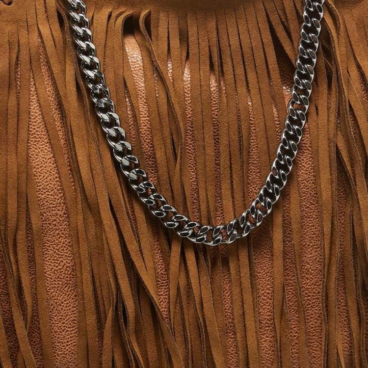 Pre Owned Stella McCartney Brown Faux Suede Falabella Fringe Bag