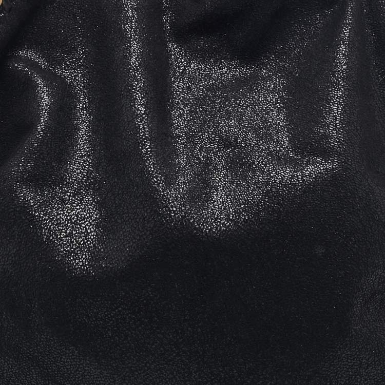 Pre Owned Stella McCartney Black Faux Suede Small Falabella Tote