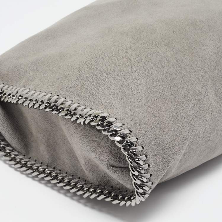 Pre Owned Stella McCartney Grey Faux Suede Small Falabella Tote