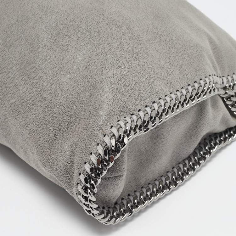 Pre Owned Stella McCartney Grey Faux Suede Small Falabella Tote