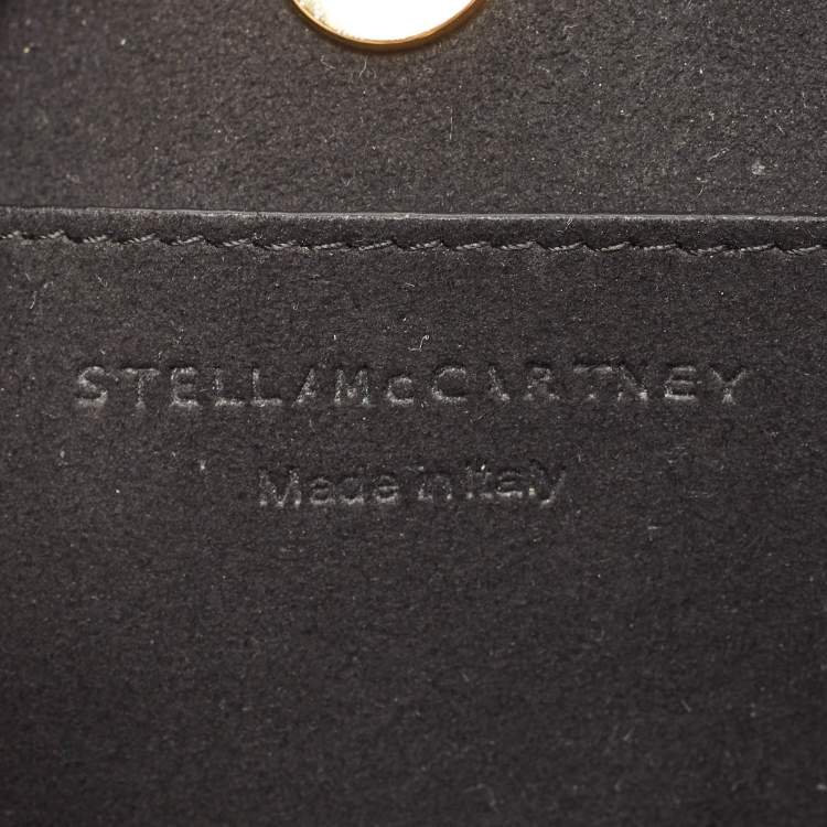 Pre Owned Stella McCartney Black Faux Leather Studded Frayme Bucket Bag