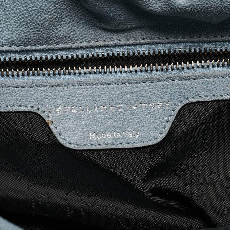 Pre Owned Stella McCartney Light Blue Faux Suede Small Falabella Tote