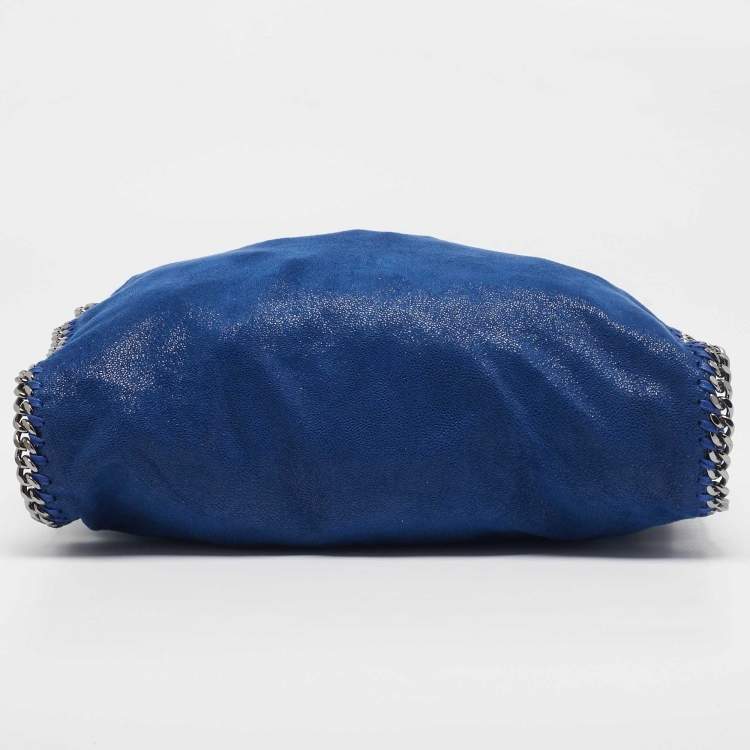 Pre Owned Stella McCartney Blue Faux Suede Small Falabella Tote