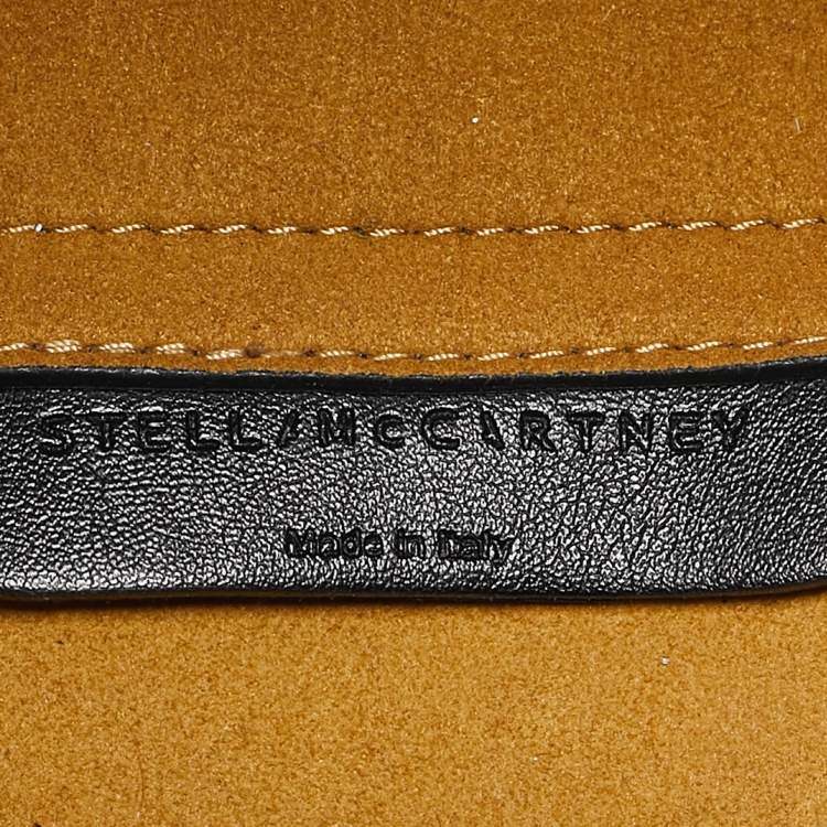 Pre Owned Stella McCartney Black Faux Leather Perforated Logo Tote