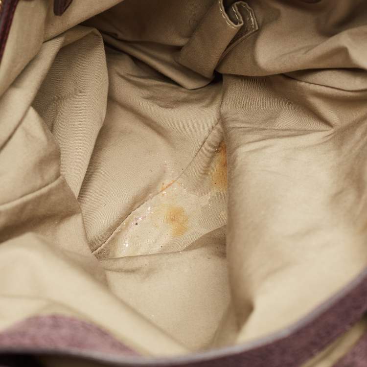 Pre Owned Stella McCartney Purple Faux Leather Appaloosa Tote