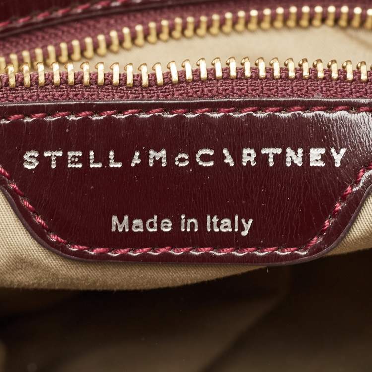 Pre Owned Stella McCartney Purple Faux Leather Appaloosa Tote