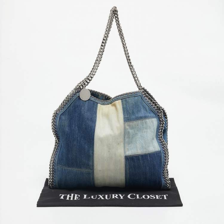 Pre Owned Stella McCartney Blue Denim Small Falabella Tote