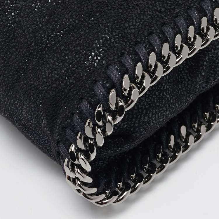 Pre Owned Stella McCartney Black Faux Suede Tiny Falabella Tote