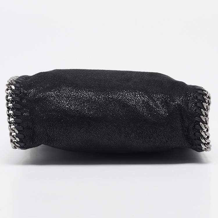 Pre Owned Stella McCartney Black Faux Suede Tiny Falabella Tote