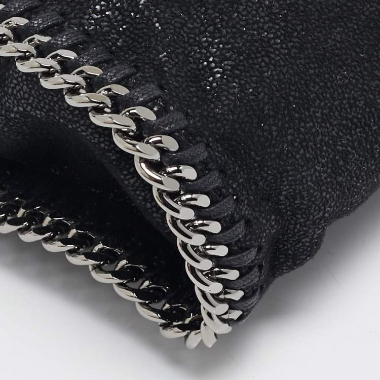 Pre Owned Stella McCartney Black Faux Suede Tiny Falabella Tote