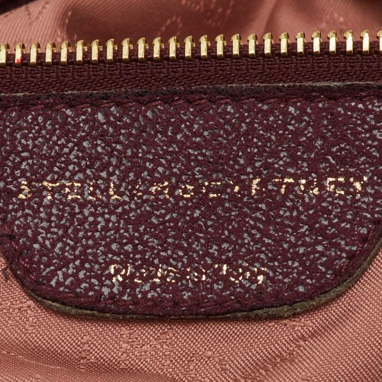 Pre Owned Stella McCartney Burgundy Faux Suede Small Falabella Tote