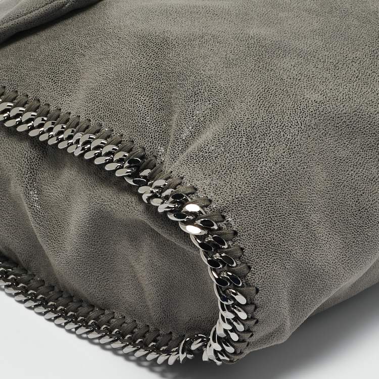 Pre Owned Stella McCartney Grey Faux Suede Large Falabella Tote