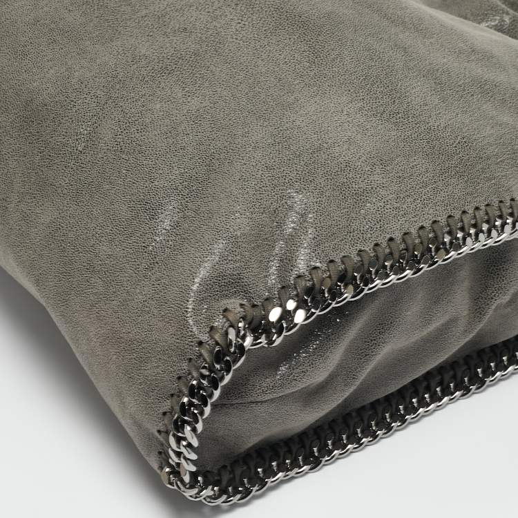 Pre Owned Stella McCartney Grey Faux Suede Large Falabella Tote