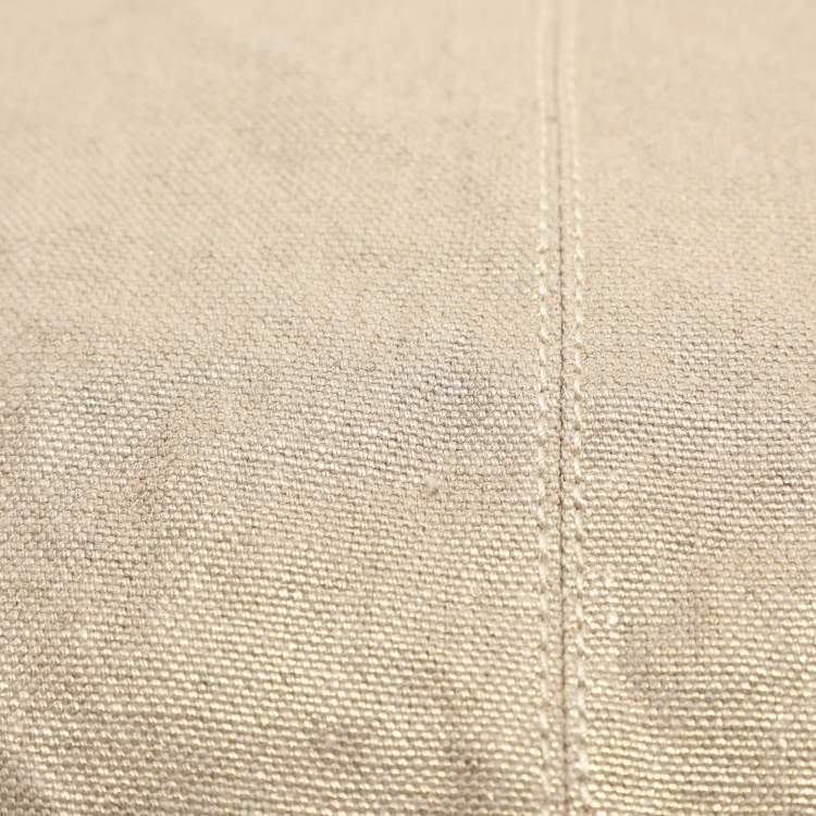 Pre Owned Stella McCartney Metallic Beige/Gold Jute Bow Hobo