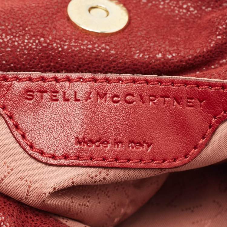Pre Owned Stella McCartney Burgundy Faux Leather Mini Falabella Tote