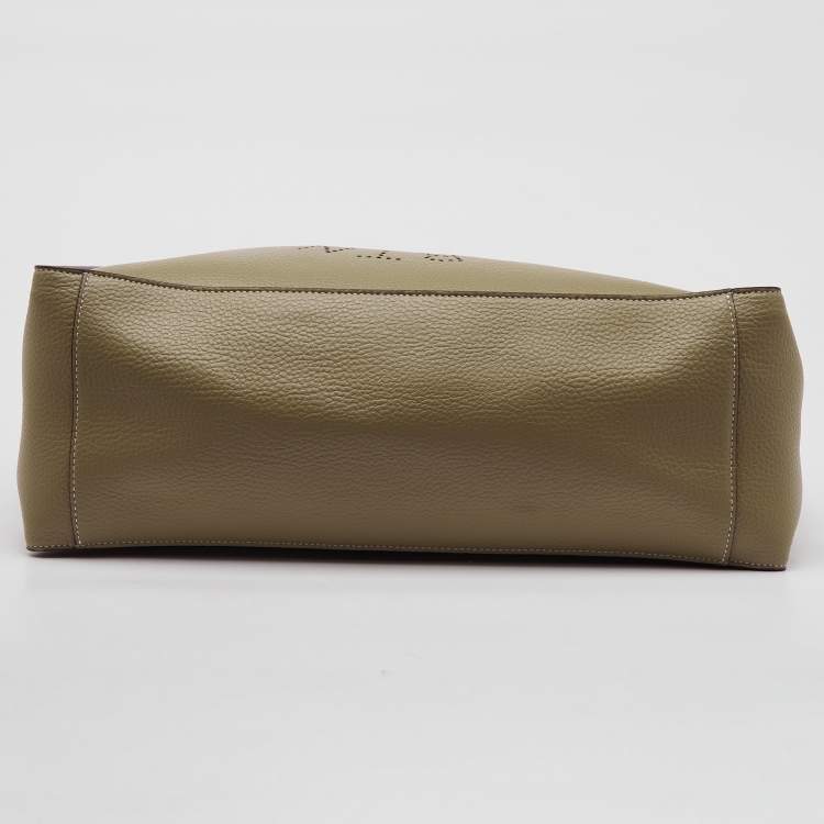 Pre Owned Stella McCartney Sand Brown Faux Leather The Logo Large Tote