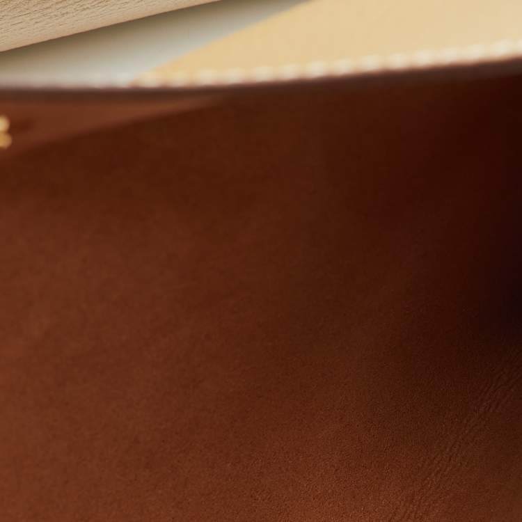 Pre Owned Stella McCartney Sand Brown Faux Leather The Logo Large Tote