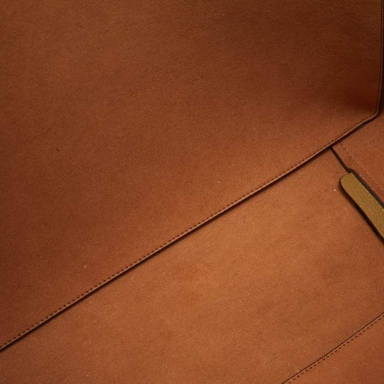 Pre Owned Stella McCartney Sand Brown Faux Leather The Logo Large Tote