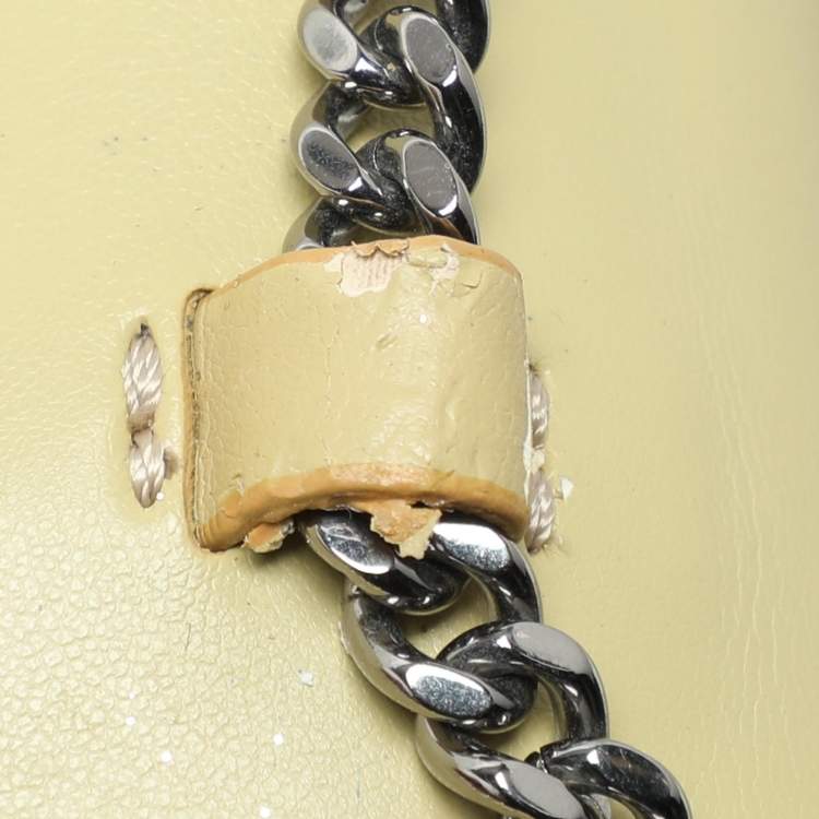 Pre Owned Stella McCartney Gold Glitter Mini Falabella Box Shoulder Bag
