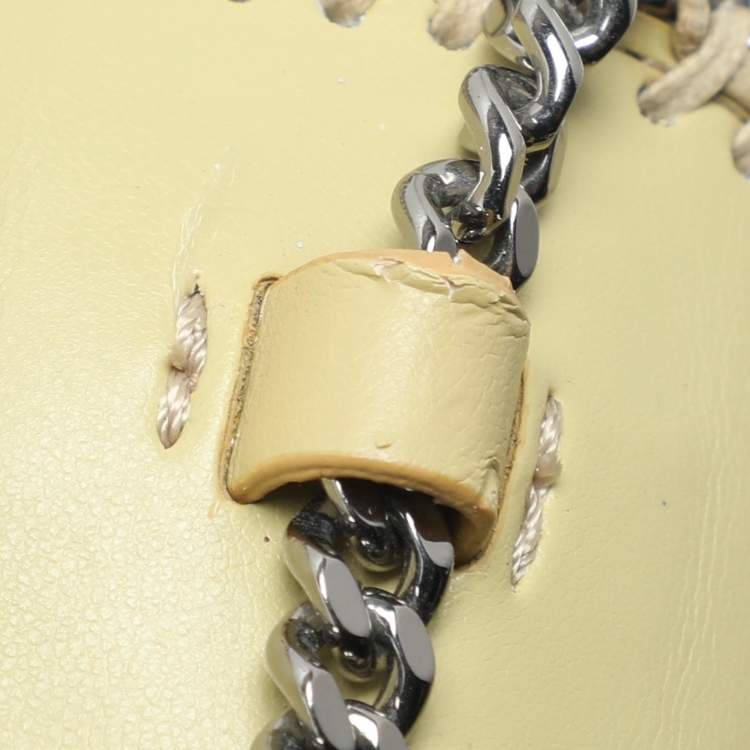 Pre Owned Stella McCartney Gold Glitter Mini Falabella Box Shoulder Bag