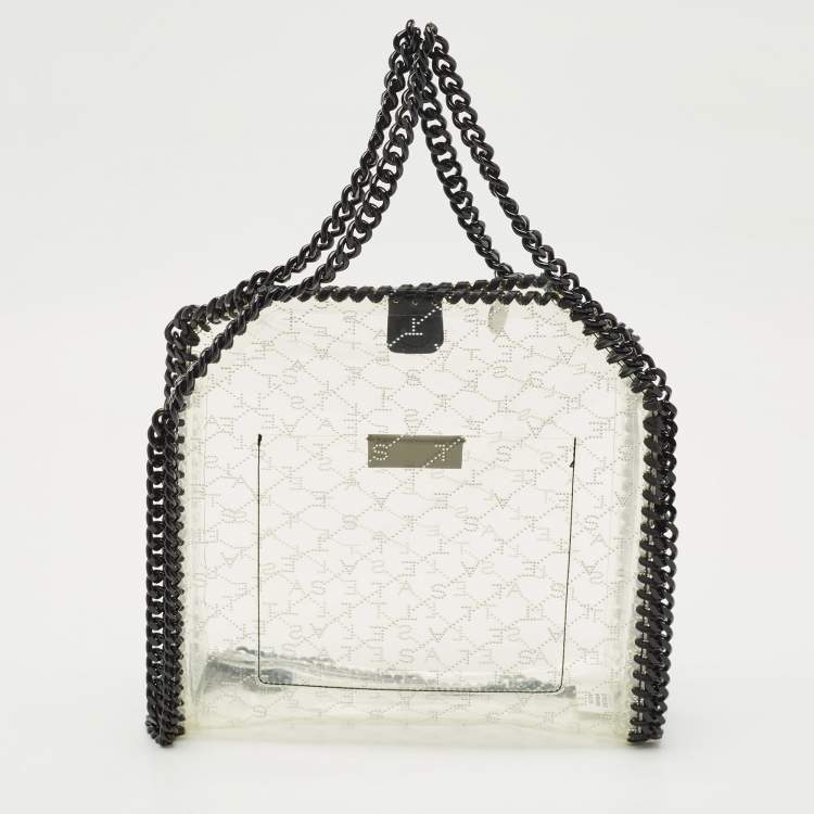 Pre Owned Stella McCartney Clear PVC Logo Falabella Tote
