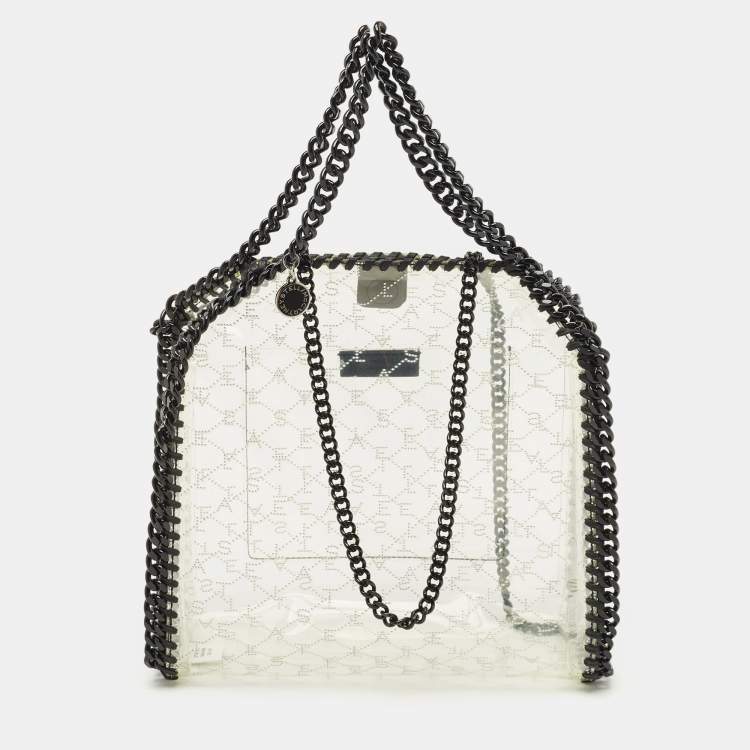 Pre Owned Stella McCartney Clear PVC Logo Falabella Tote