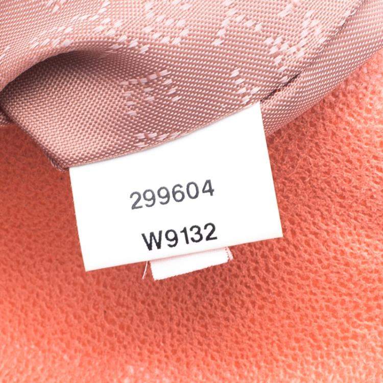 Pre Owned Stella McCartney Peach Faux Leather Falabella Shoulder Bag
