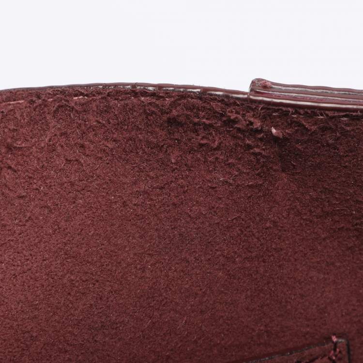 Pre Owned Stella McCartney Pink Metallic Faux Leather Stella Logo Crossbody Bag