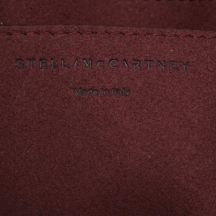 Pre Owned Stella McCartney Pink Metallic Faux Leather Stella Logo Crossbody Bag