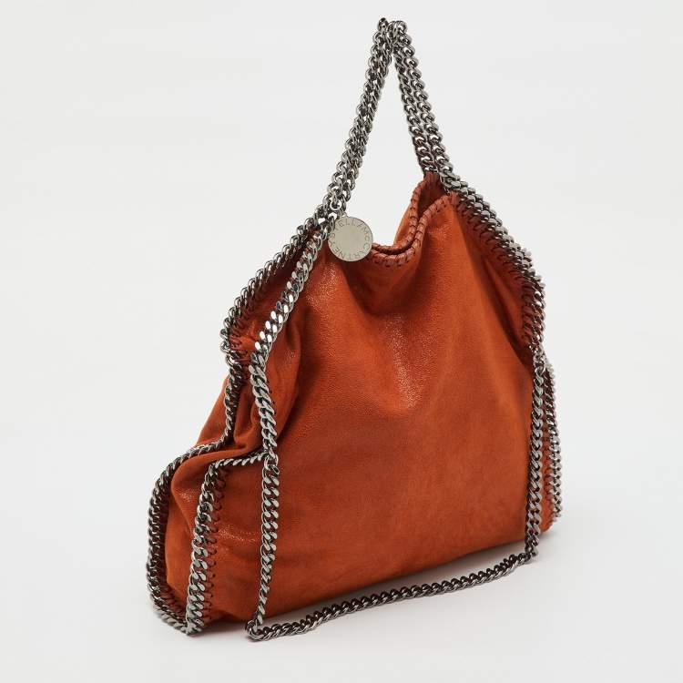 Pre Owned Stella McCartney Brick Faux Suede Small Falabella Chain Tote