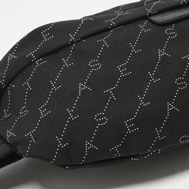Pre Owned Stella McCartney Black Monogram Nylon Bum Belt Bag