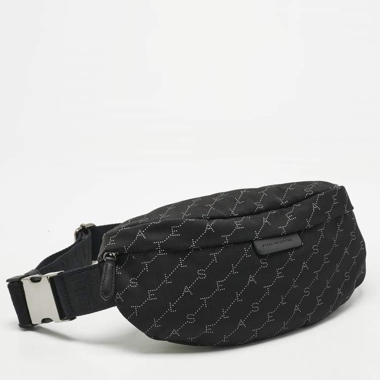 Pre Owned Stella McCartney Black Monogram Nylon Bum Belt Bag