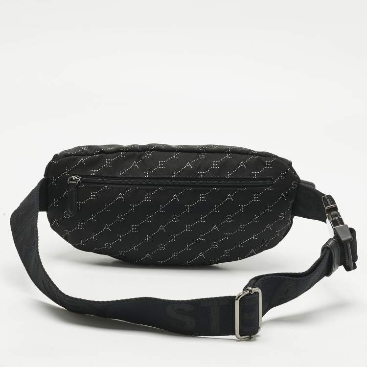 Pre Owned Stella McCartney Black Monogram Nylon Bum Belt Bag