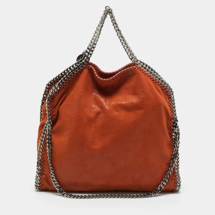 Pre Owned Stella McCartney Brick Brown Faux Suede Small Falabella Tote