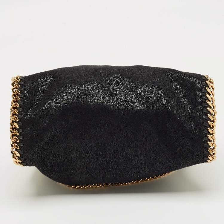 Pre Owned Stella McCartney Black Faux Suede Mini Falabella Tote