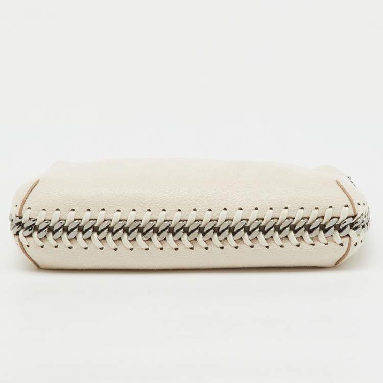 Pre Owned Stella McCartney Off White Faux Suede Mini Falabella Shoulder Bag